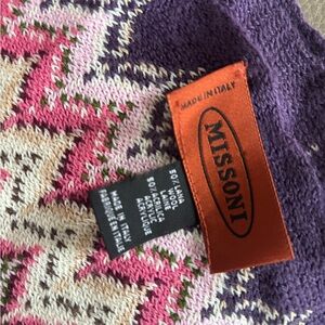 Missoni Purple and Pink Zigzag Scarf